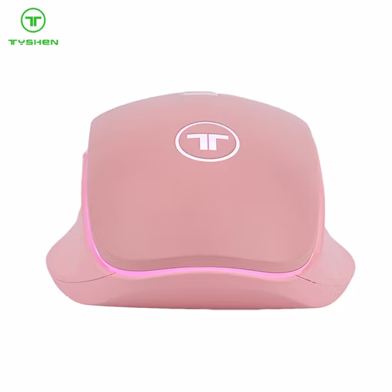 Mouse para jogos RGB rosa com fio para computador porta USB 8d 7200 Dpi Mouse para jogos RGB rosa com fio