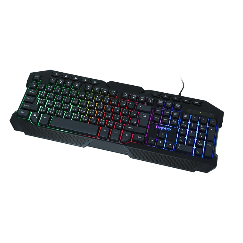 Gaming Office Membrane Keyboard 114 Keys Colorful Back-Lit with 19-Key Rollover