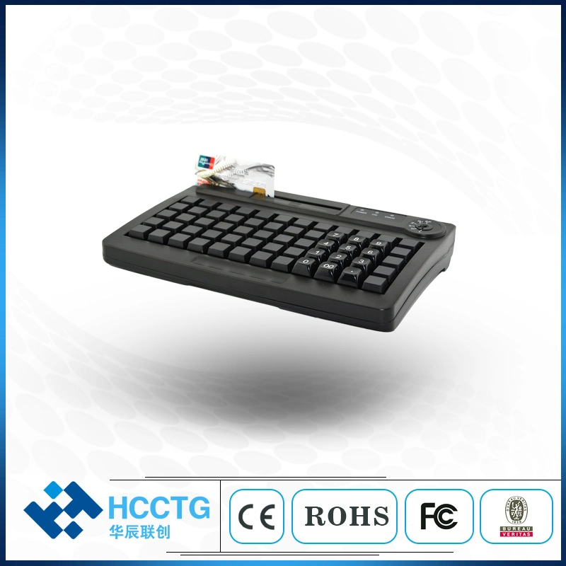 60 Keys Programmable Membrane POS Keyboard with USB+PS/2 Interface (KB60M)